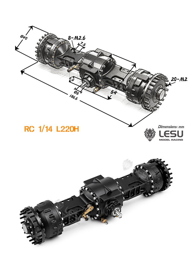 RC 1/14 ローダー用ドライブアクスル（デファレンシャル - Rc Hydraulic Wheel Loader 1/14 のレビューと価格