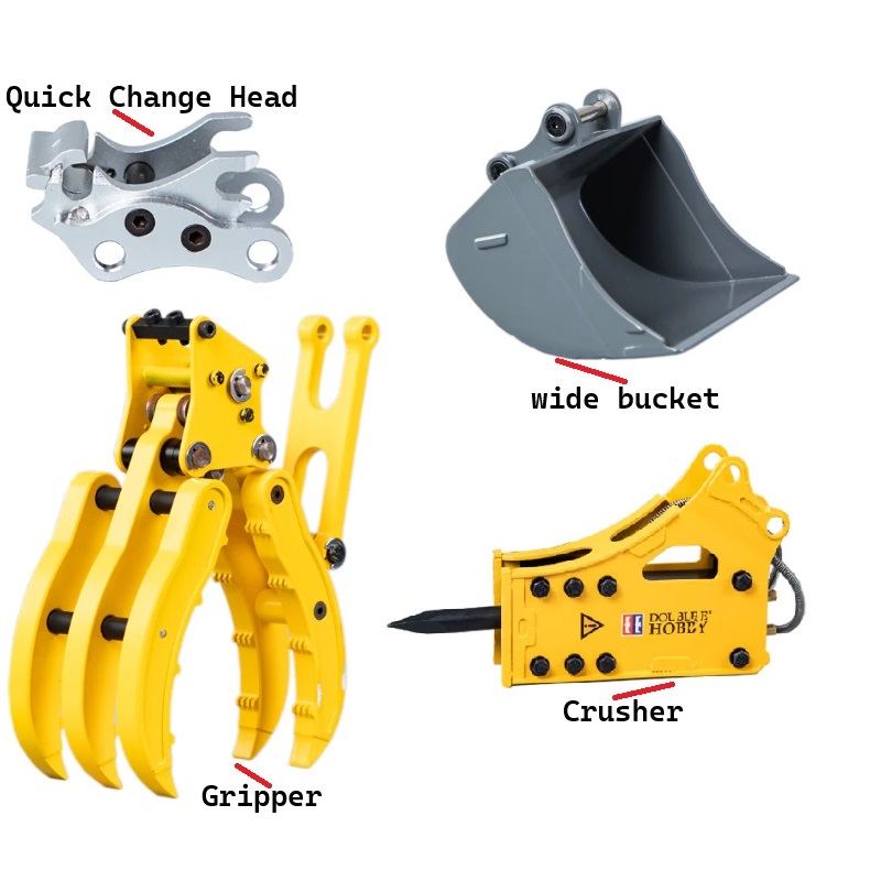 RCアップグレード ダブルE メタルビッグバケット クイック - Rc Hydraulic Quick Coupler Bucket のレビューと価格